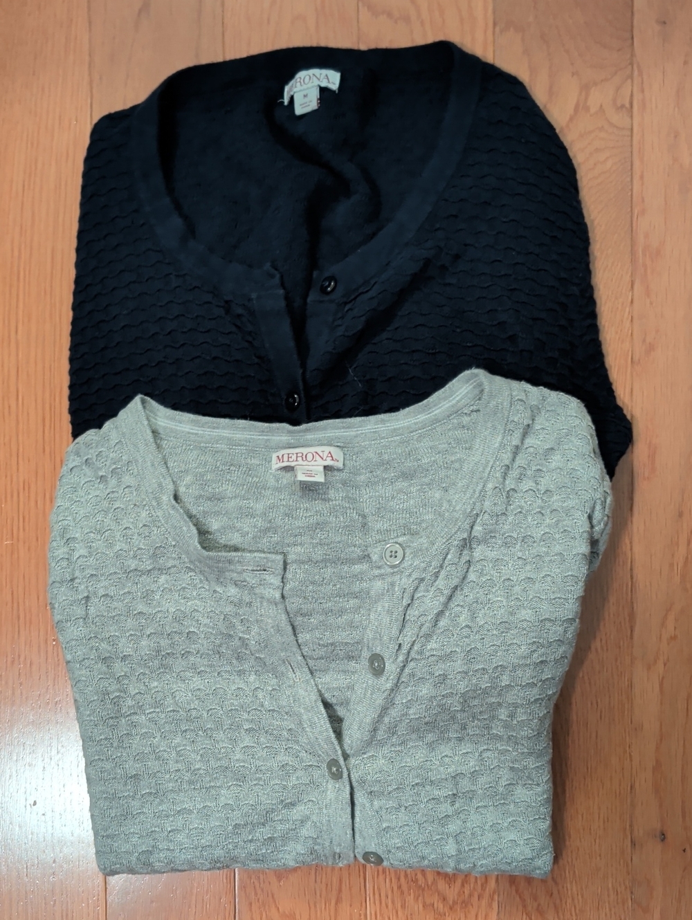 Merona Women's Navy and Gray Button-Front Cardigans